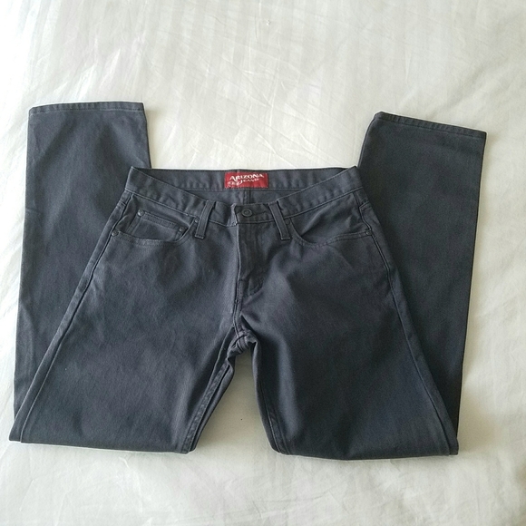 Arizona Mens Gray Jeans Straight Leg 29/30 - Picture 2 of 5